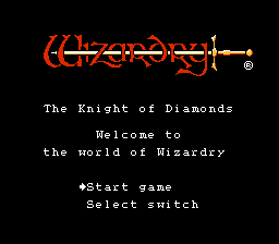 Wizardry - Knight of Diamonds - The Second Scenario