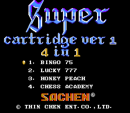 Super Cartridge Ver 1 - 4 in 1