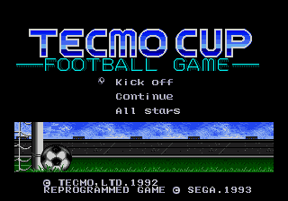 Tecmo Cup Football Game