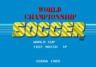 World Cup Soccer ~ World Championship Soccer